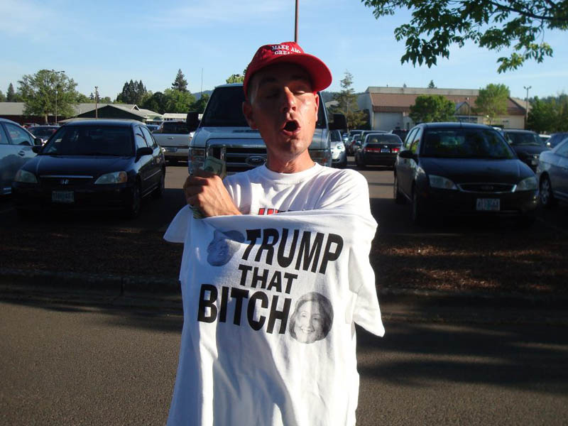 Trump Rally stupid guy