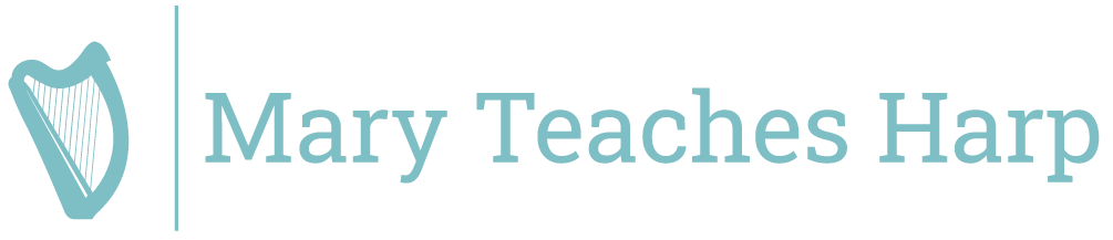 Mary Teaches Harp logo - Mary DeMocker Eugene Oregon