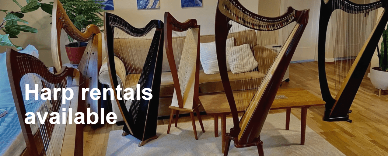 harp rentals available graphic